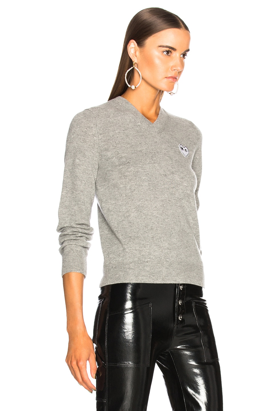 COMME DES GARÇONS PLAY WHITE HEART PULLOVER