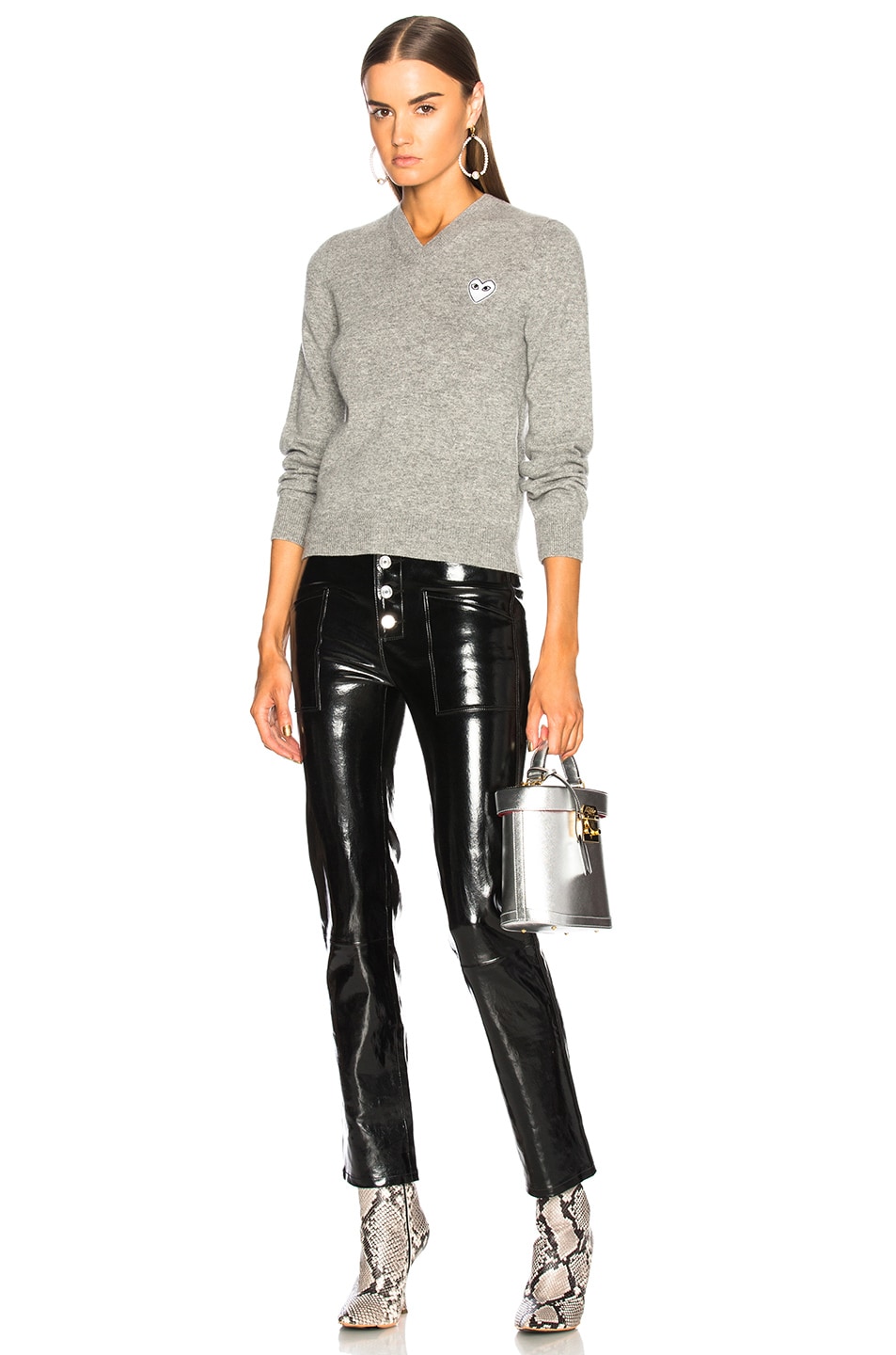 COMME DES GARÇONS PLAY WHITE HEART PULLOVER