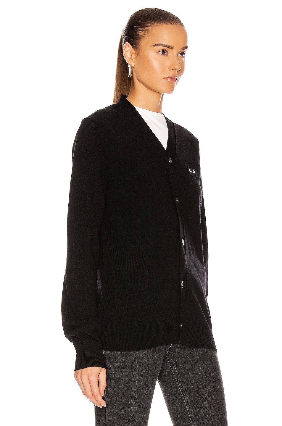 COMME DES GARCONS striped wool cardy