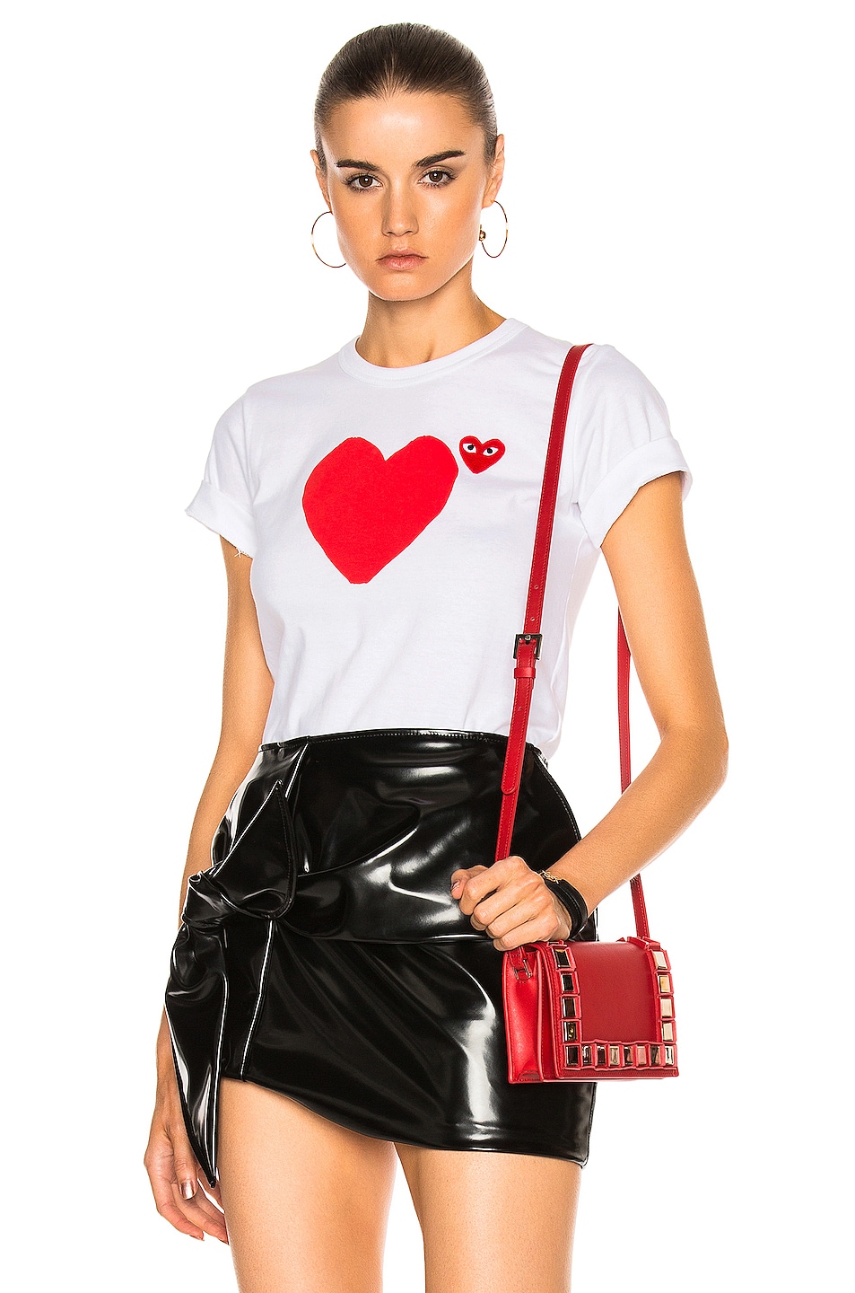 Image 1 of COMME des GARCONS PLAY Reverse Heart Tee in White