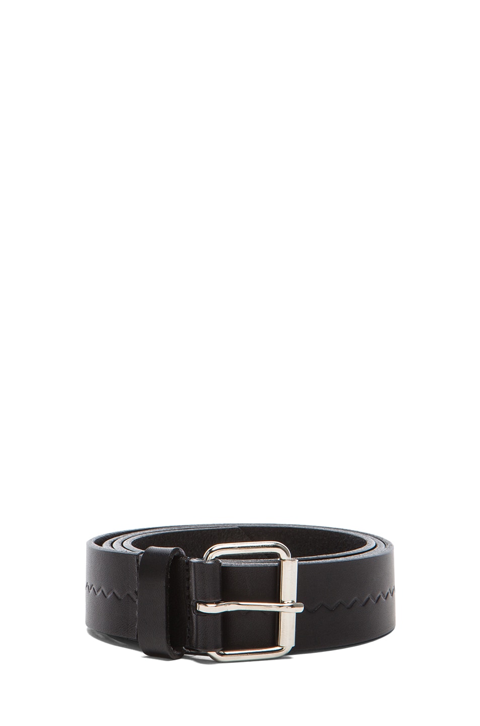 Image 1 of COMME des GARCONS SHIRT Embossed Leather Belt in Black