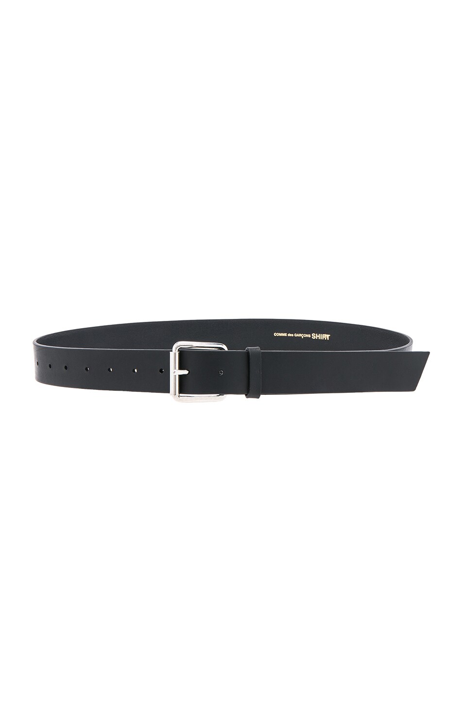 Image 1 of COMME des GARCONS SHIRT Cowhide Plain 35mm Belt in Black