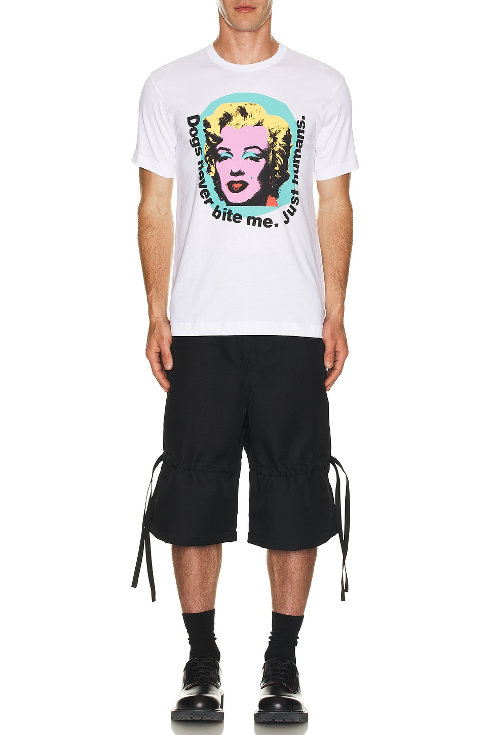 Image 1 of COMME des GARCONS SHIRT Shorts in Black