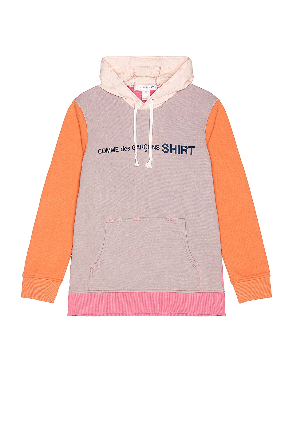 Image 1 of COMME des GARCONS SHIRT Logo Hoodie in Pink & Mix
