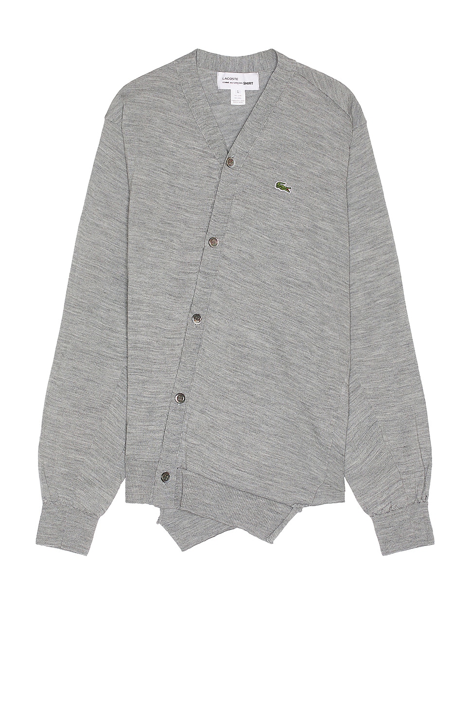 Image 1 of COMME des GARCONS SHIRT X Lacoste Cardigan in Grey