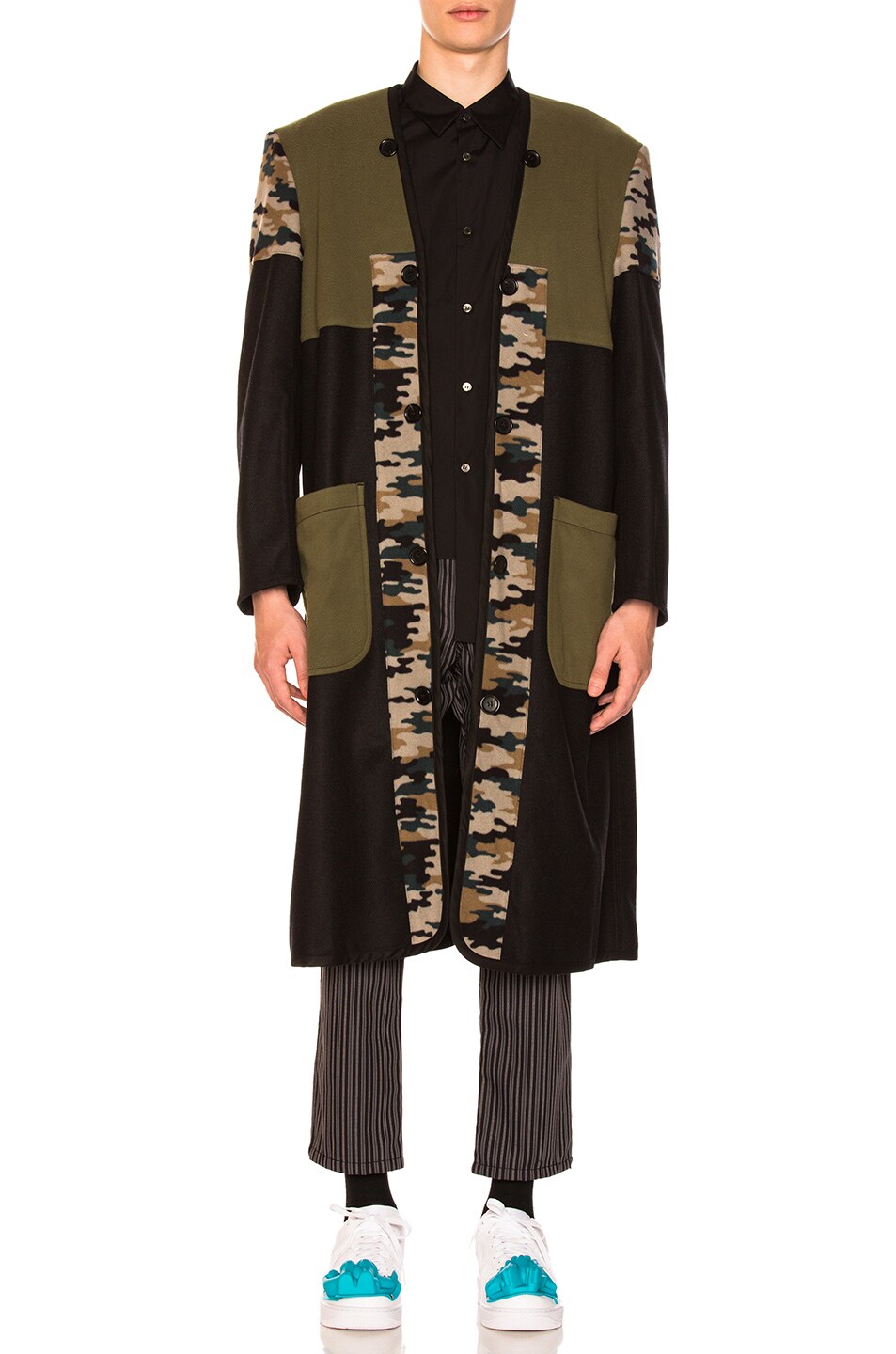 Image 1 of COMME des GARCONS SHIRT Wool Coat in Black