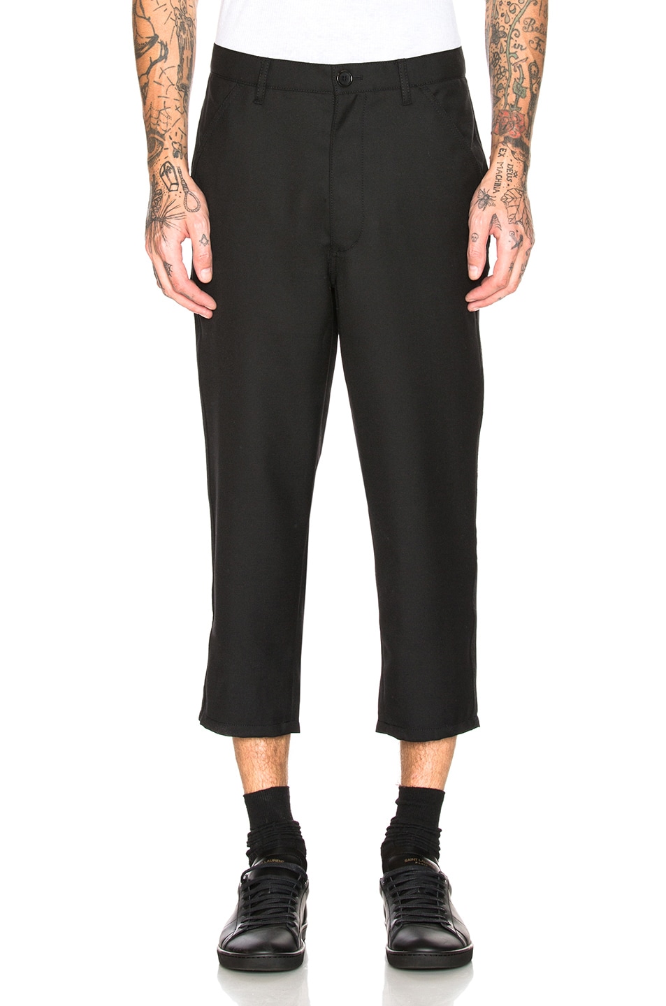 Image 1 of COMME des GARCONS SHIRT Wool Gabardine Trousers in Black
