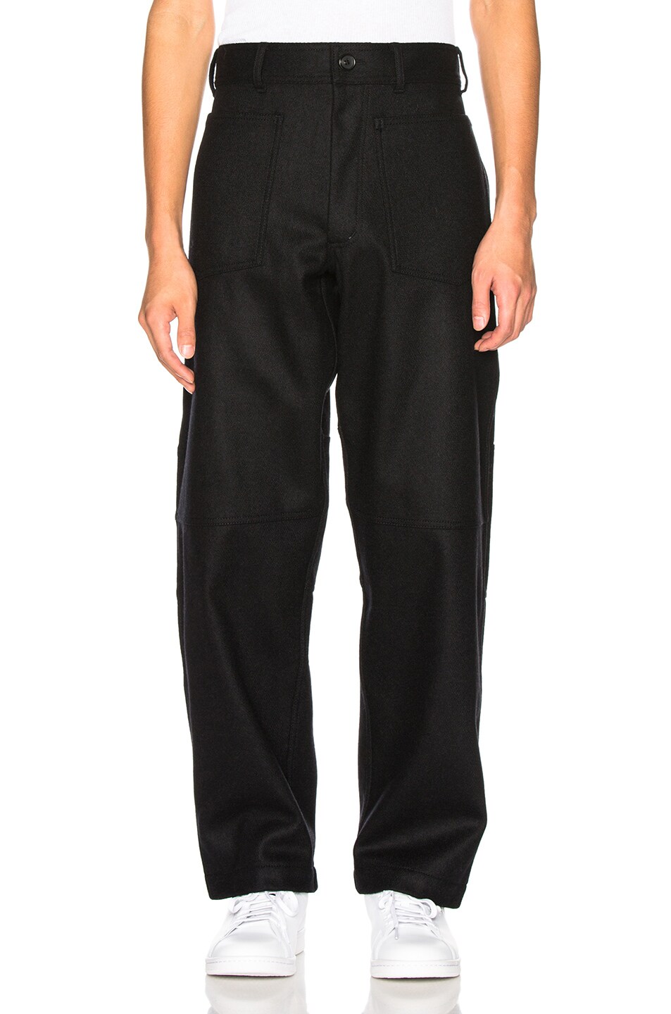 Image 1 of COMME des GARCONS SHIRT Contrast Stitch Work Pant in Black