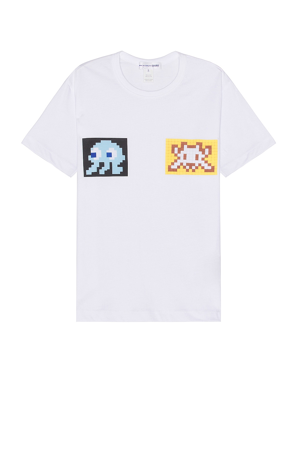 Image 1 of COMME des GARCONS SHIRT Space Invader Short Sleeve T-Shirt in White