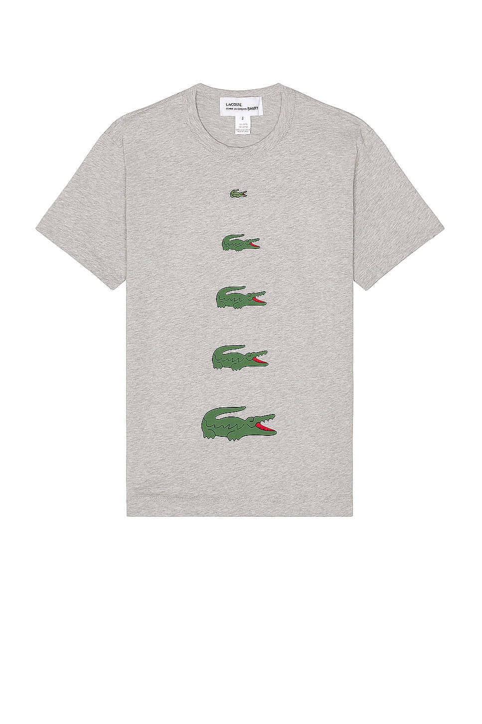 Image 1 of COMME des GARCONS SHIRT X Lacoste Tee in Grey