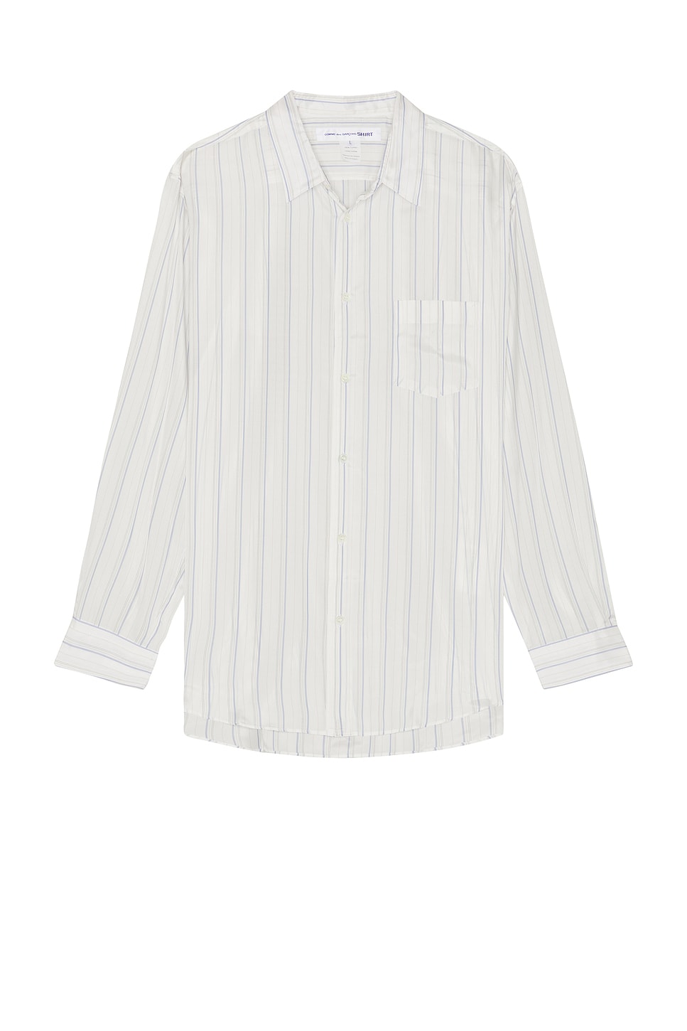 Shop Comme Des Garçons Shirt Yarn Dyed Stripe Shape 2 Shirt In Stripe 2