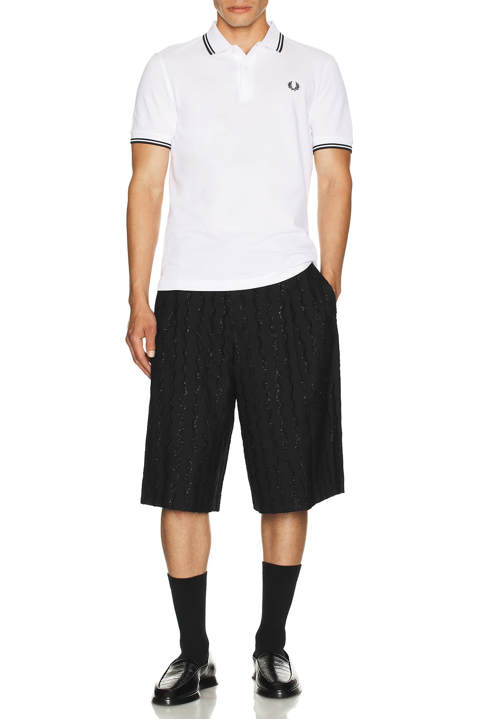 Image 1 of COMME des GARCONS SHIRT x FRED PERRY "Strong Will" Polo in White