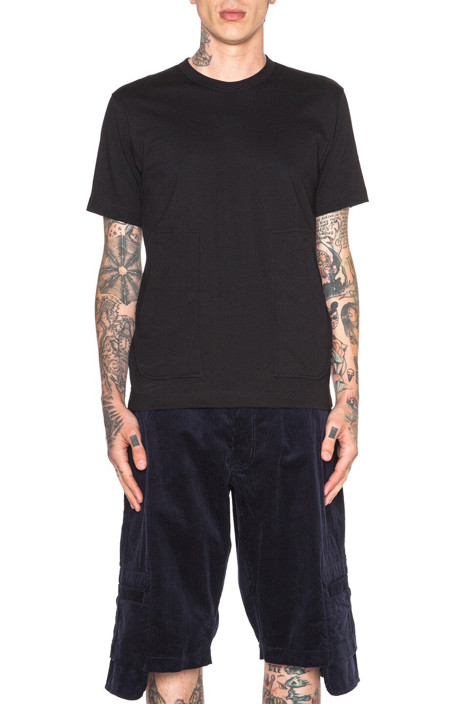 Image 1 of COMME des GARCONS SHIRT Double Pocket Tee in Black