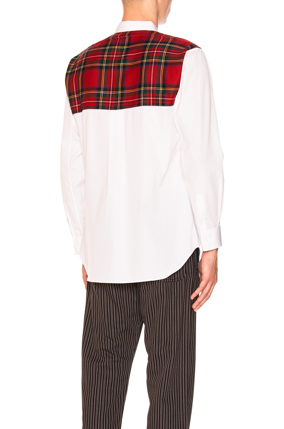 Image 1 of COMME des GARCONS SHIRT Cotton Poplin Shirt in White & Red