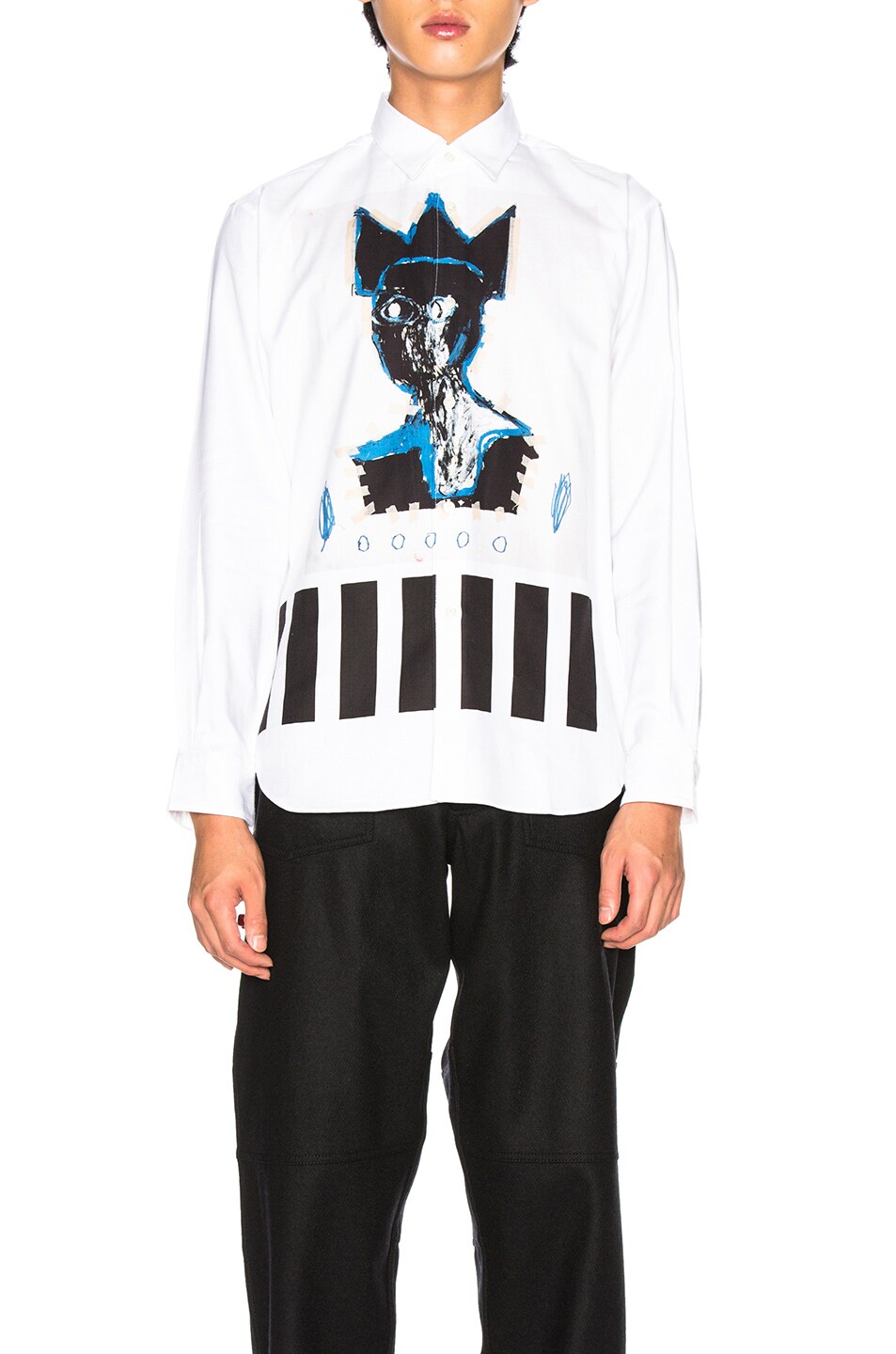 Image 1 of COMME des GARCONS SHIRT Basquiat Shirt in White