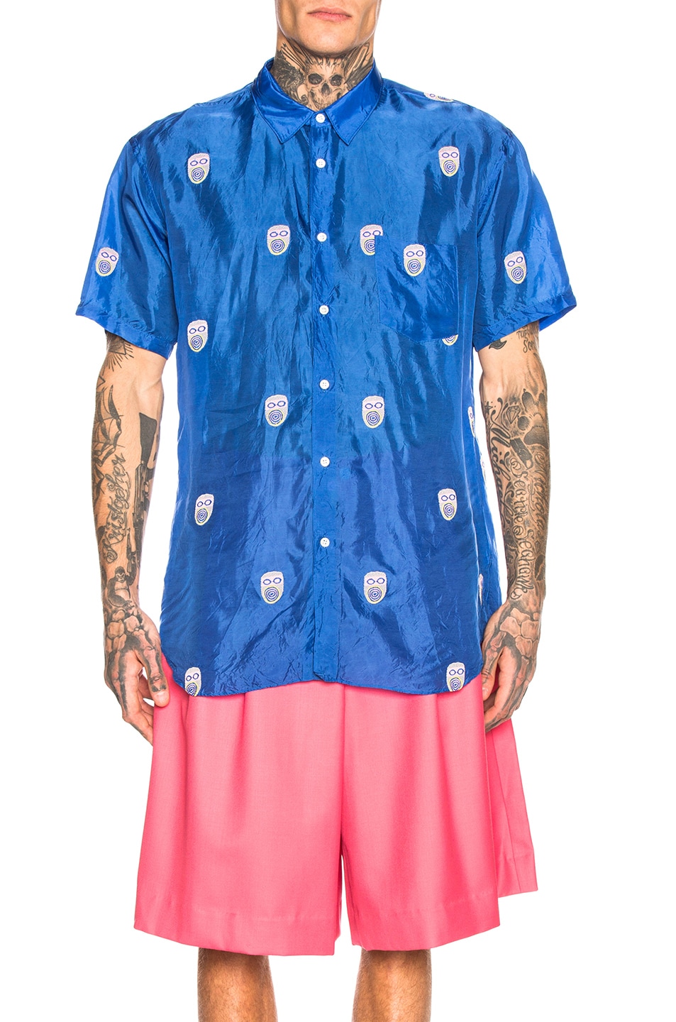 Image 1 of COMME des GARCONS SHIRT Embroidered Shirt in Blue