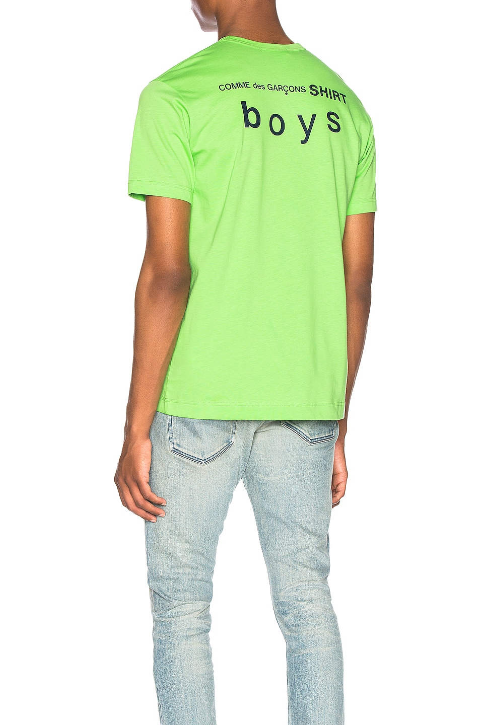 Image 1 of COMME des GARCONS SHIRT Logo Tee in Green