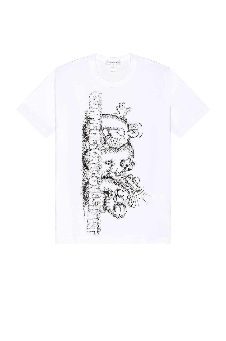 Image 1 of COMME des GARCONS SHIRT Kaws Print Tee in White