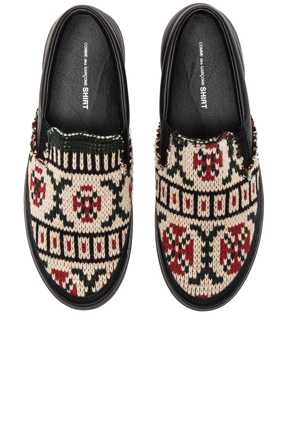 Image 1 of COMME des GARCONS SHIRT Knit Slip On Sneakers in Print B