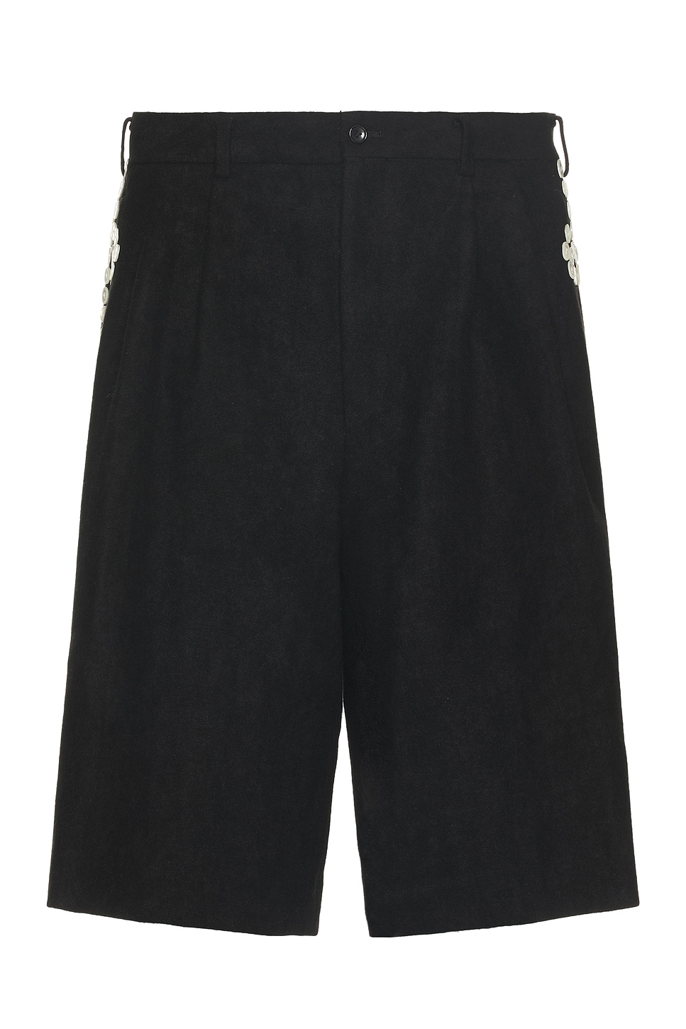 Shop Comme Des Garçons Homme Deux Brush Cloth Shorts In Black