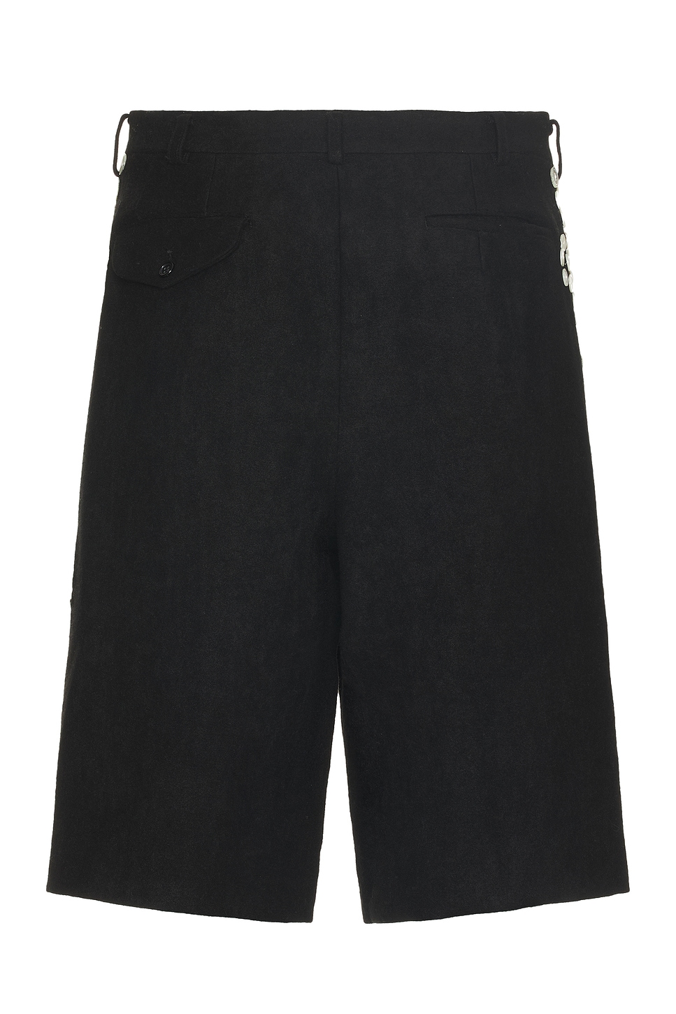 Shop Comme Des Garçons Homme Deux Brush Cloth Shorts In Black