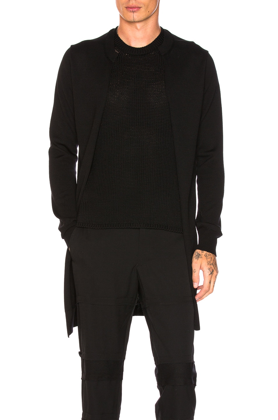 Image 1 of COMME des GARCONS Homme Plus Worsted Wool Jersey in Black