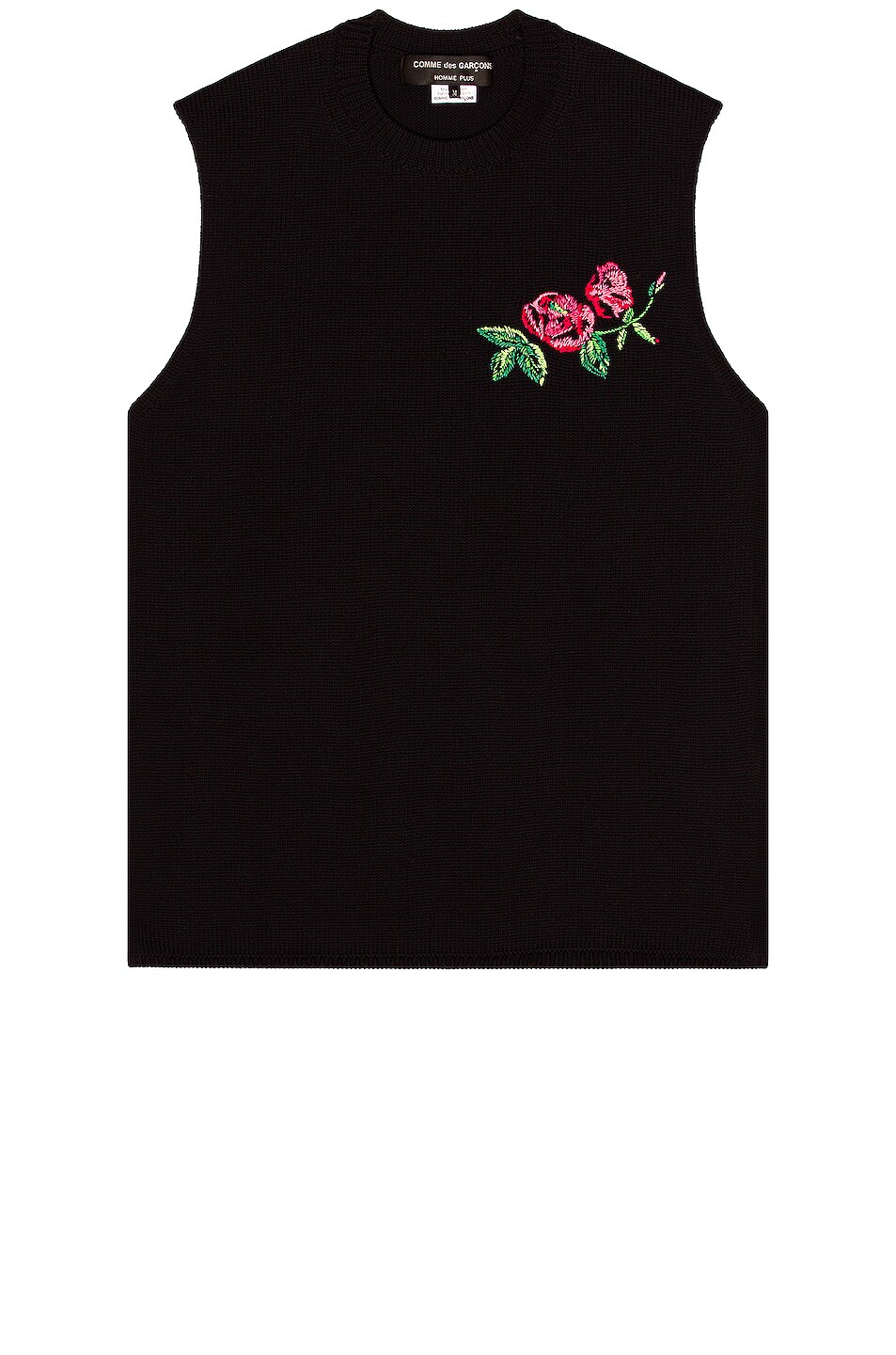 Image 1 of COMME des GARCONS Homme Plus Embroidered Knit Sweater in Black