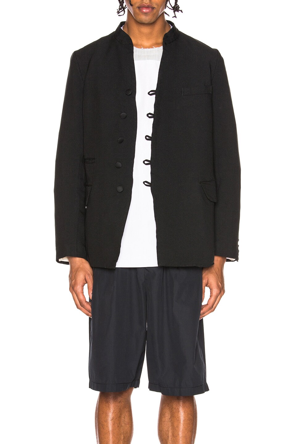 Image 1 of COMME des GARCONS Homme Plus Double Cloth Twill Jacket in Black & White