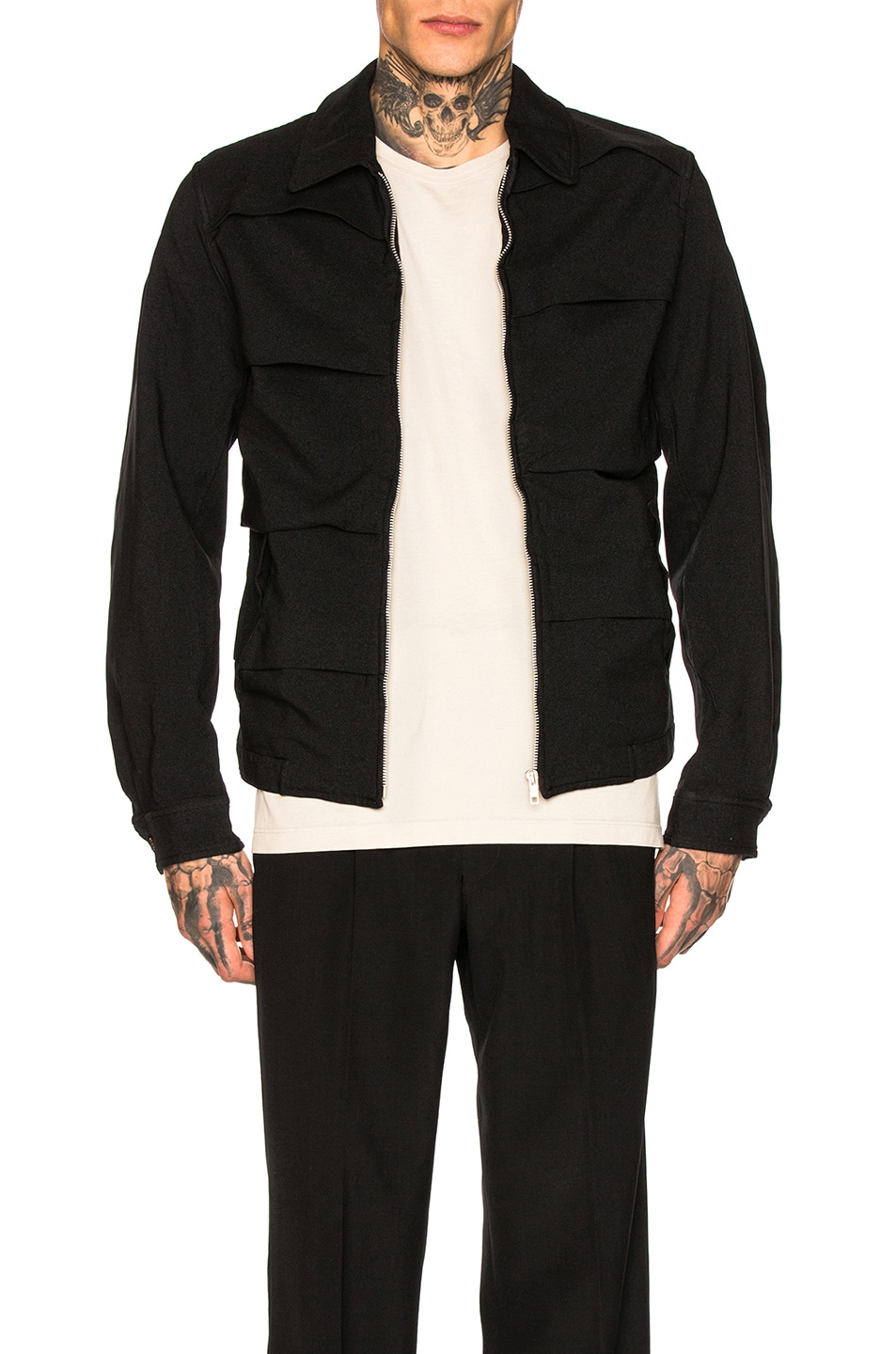 Image 1 of COMME des GARCONS Homme Plus Collar Jacket in Black