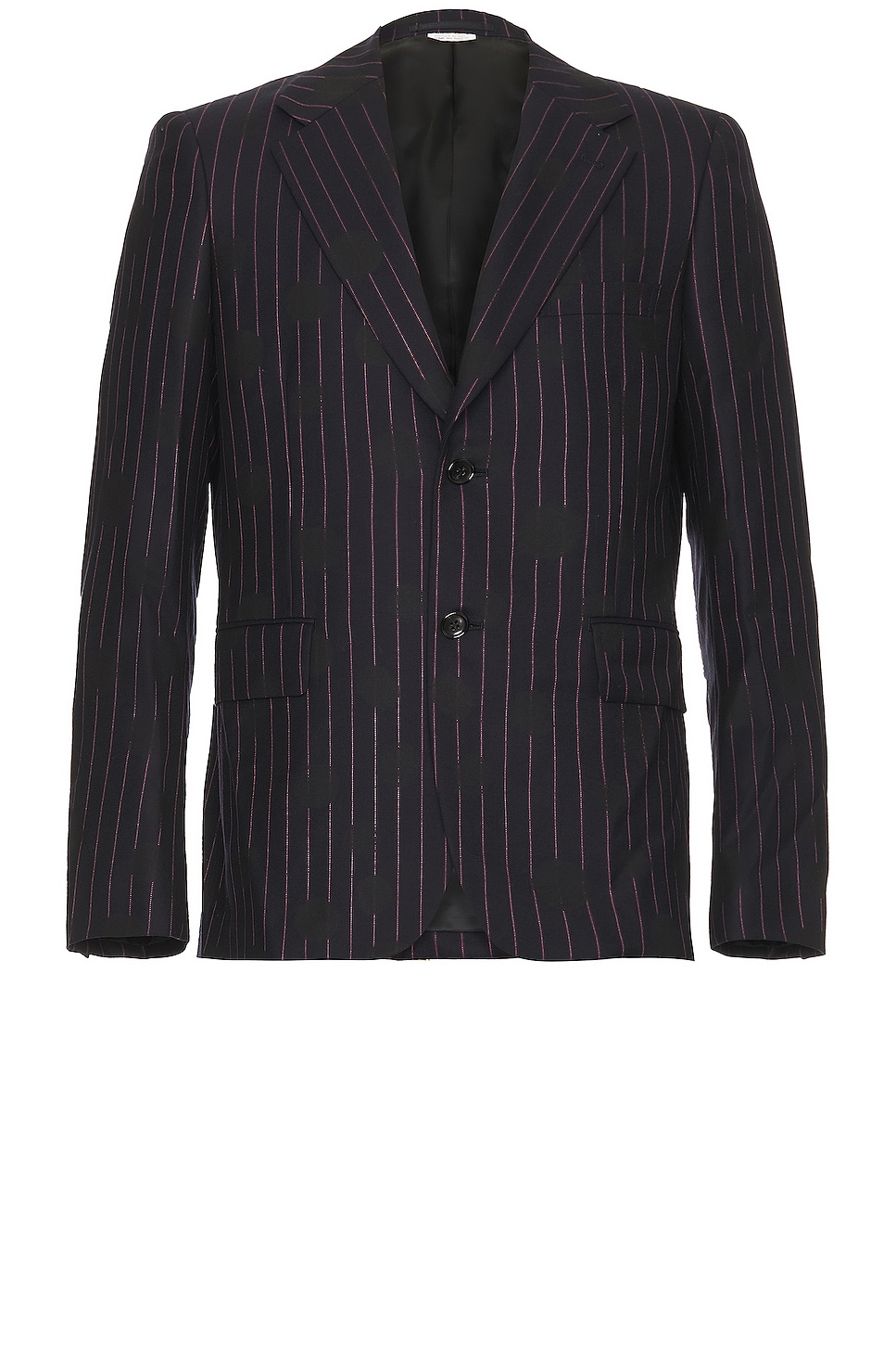 Image 1 of COMME des GARCONS Homme Plus Striped Blazer in Navy, Pink, & Black
