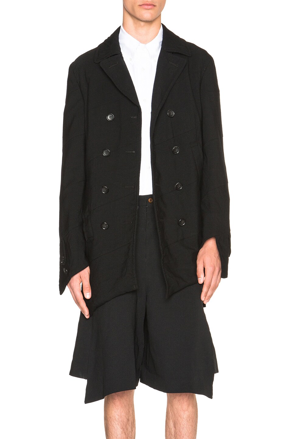 Image 1 of COMME des GARCONS Homme Plus Thick Wool Gabardine Jacket in Black