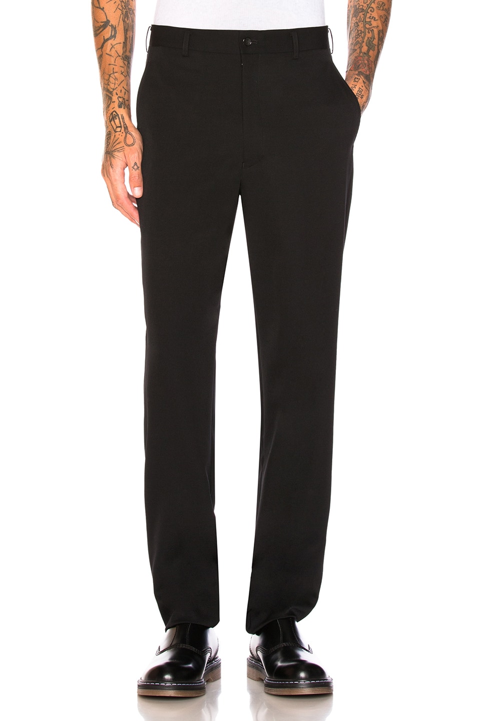 Image 1 of COMME des GARCONS Homme Plus Wool Gabardine Pants in Black