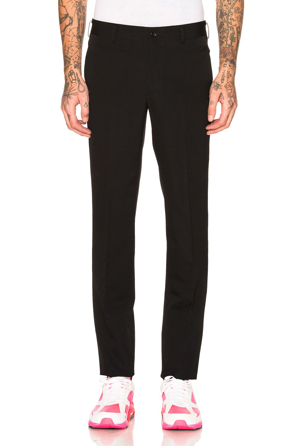 Image 1 of COMME des GARCONS Homme Plus Wool Gabardine Trousers in Black