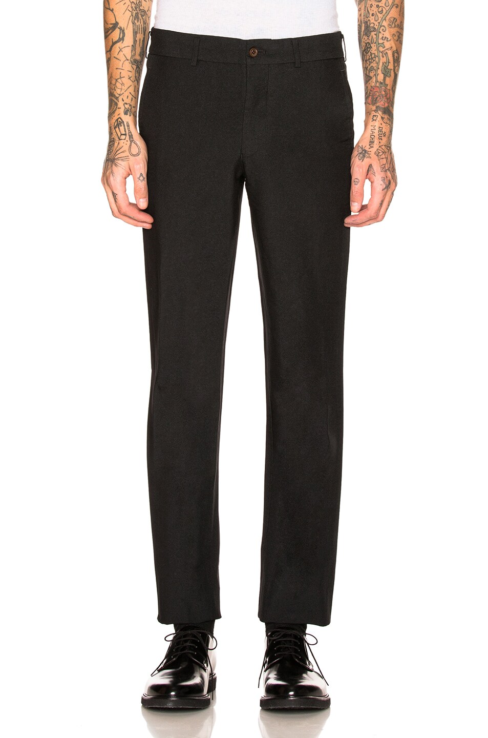 Image 1 of COMME des GARCONS Homme Plus Twill Garment Treated Trouser in Black