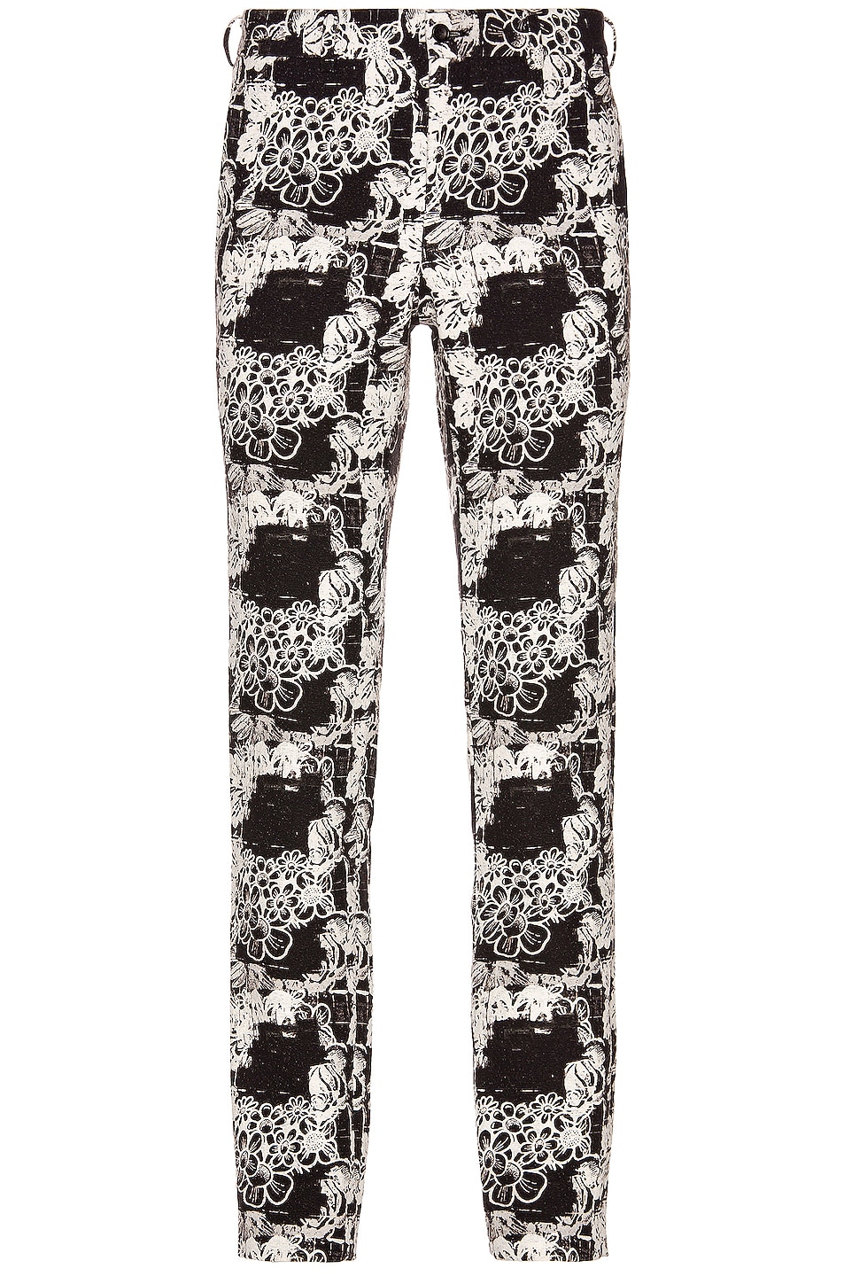 Image 1 of COMME des GARCONS Homme Plus Floral Pattern Print Pant in White & Floral