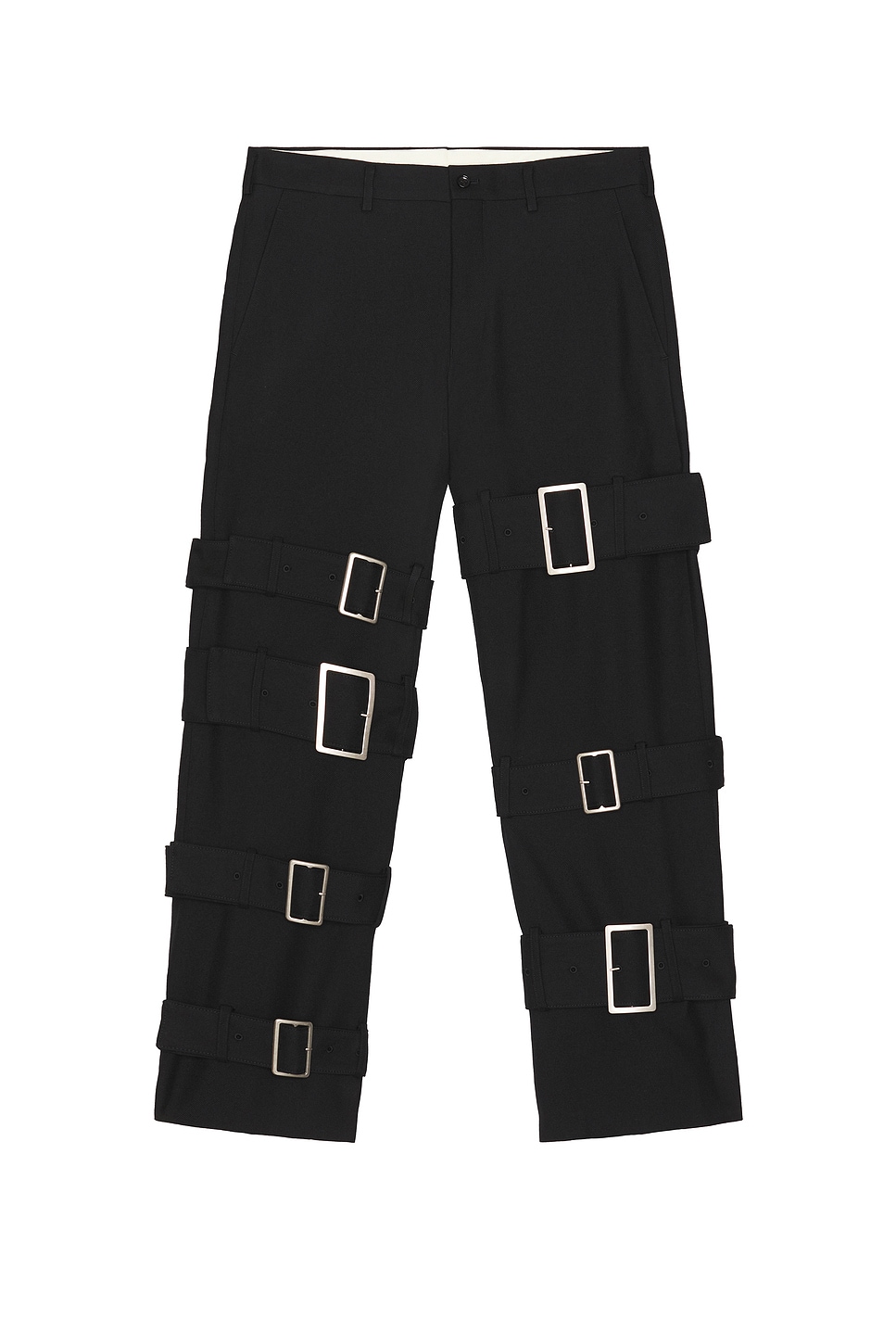 Image 1 of COMME des GARCONS Homme Plus Buckle Trousers in Black