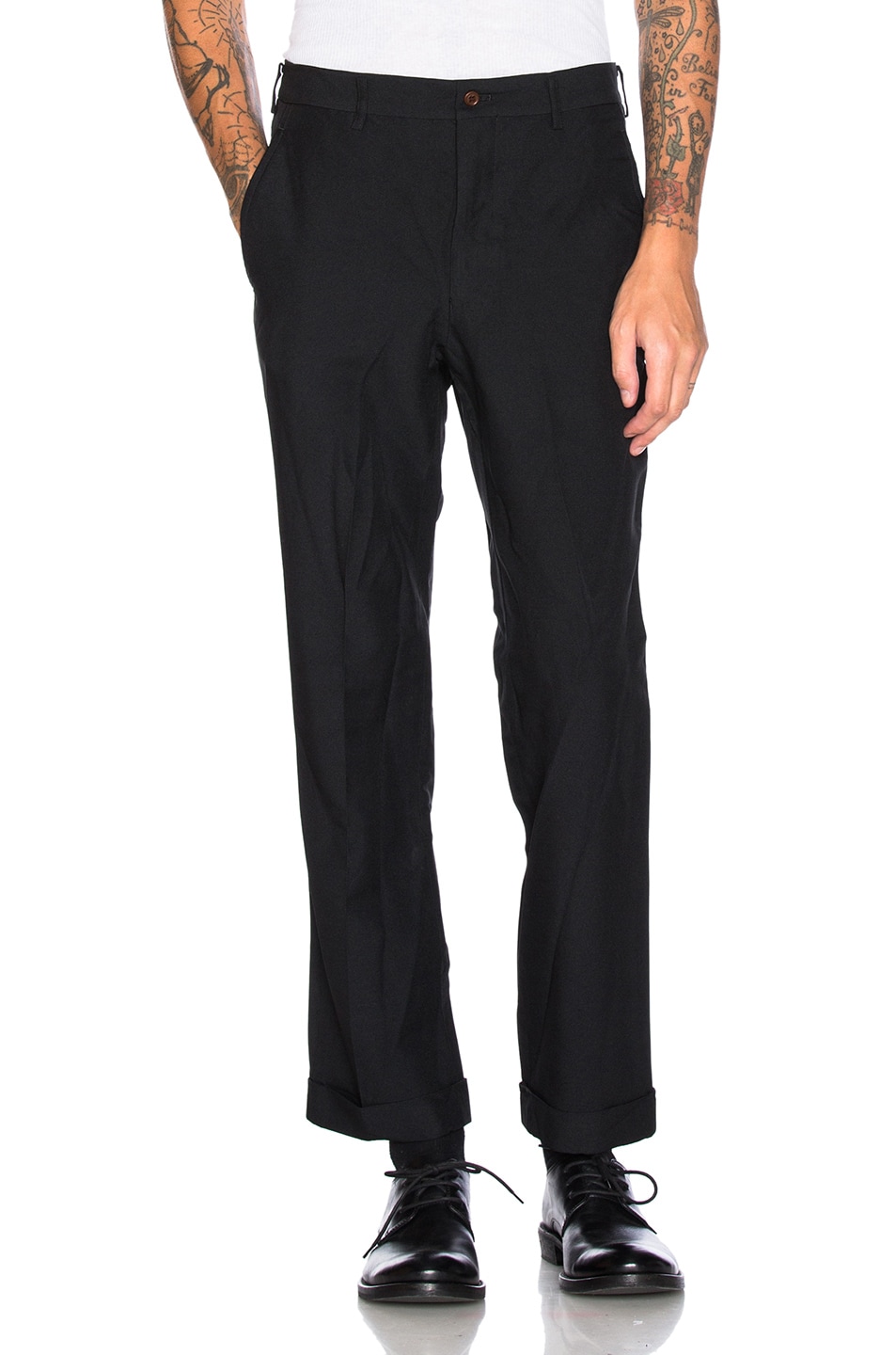 Image 1 of COMME des GARCONS Homme Plus Twill Pants in Black
