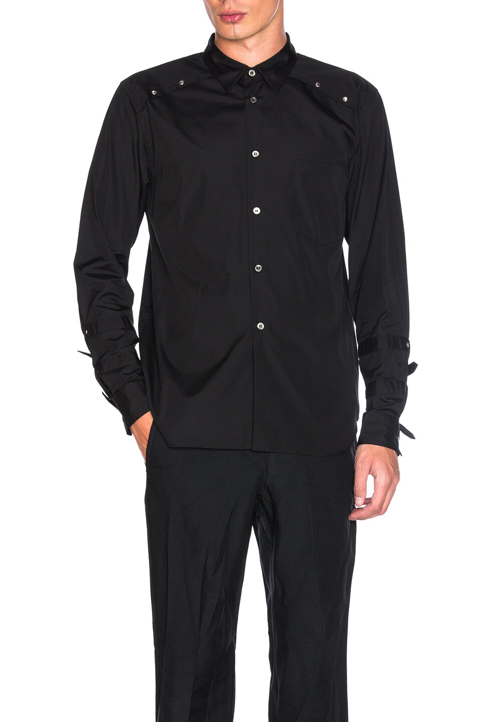 Image 1 of COMME des GARCONS Homme Plus Broad Shirt in Black