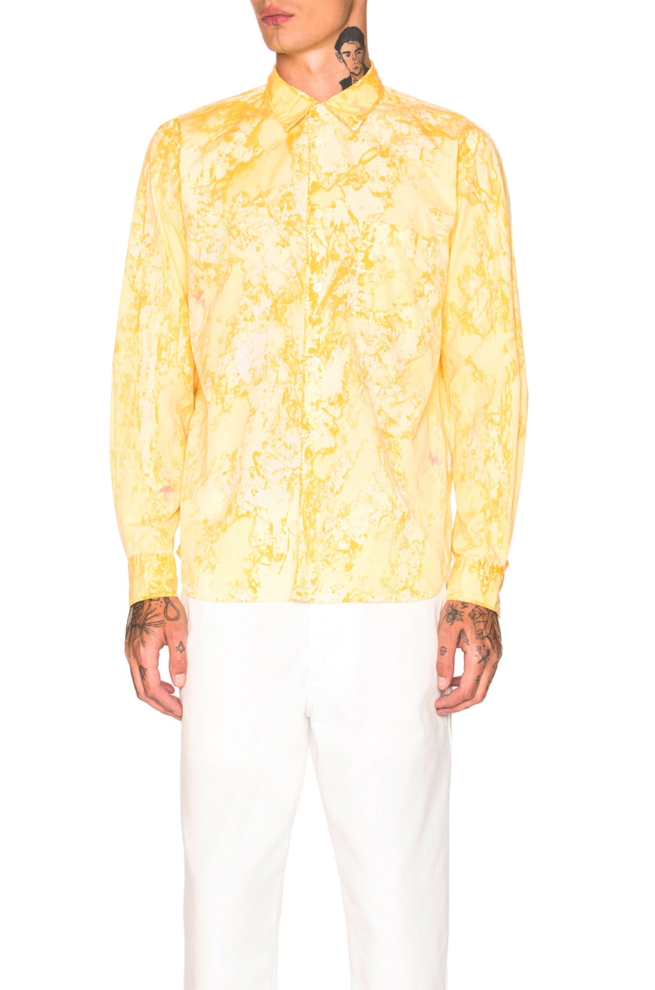 Image 1 of COMME des GARCONS Homme Plus Hand Painted Shirt in Yellow
