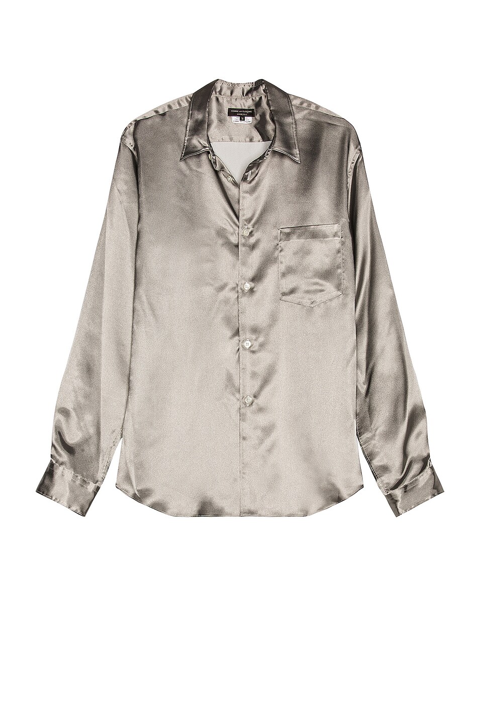 Image 1 of COMME des GARCONS Homme Plus Satin Shirt in Silver