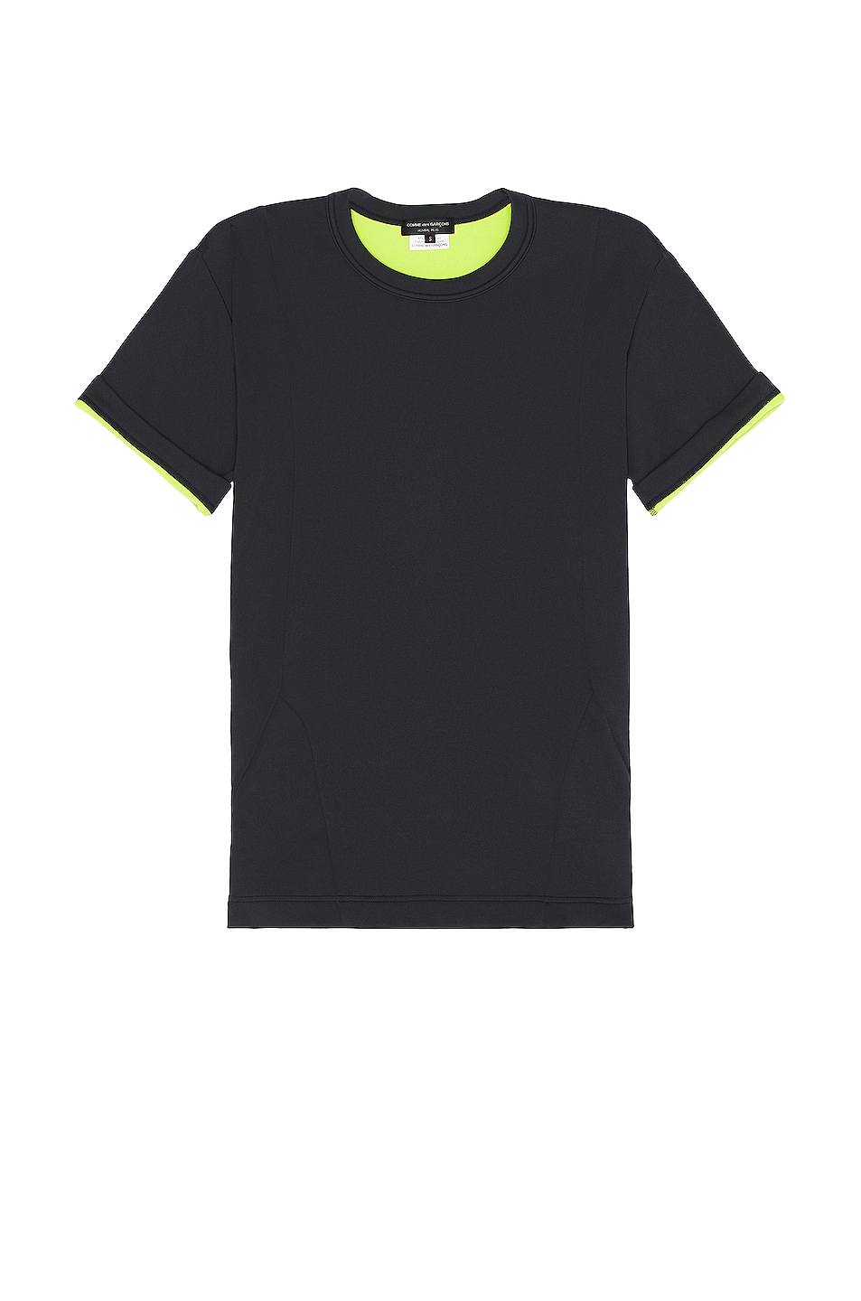 Image 1 of COMME des GARCONS Homme Plus Two Tone Tee in Black & Green