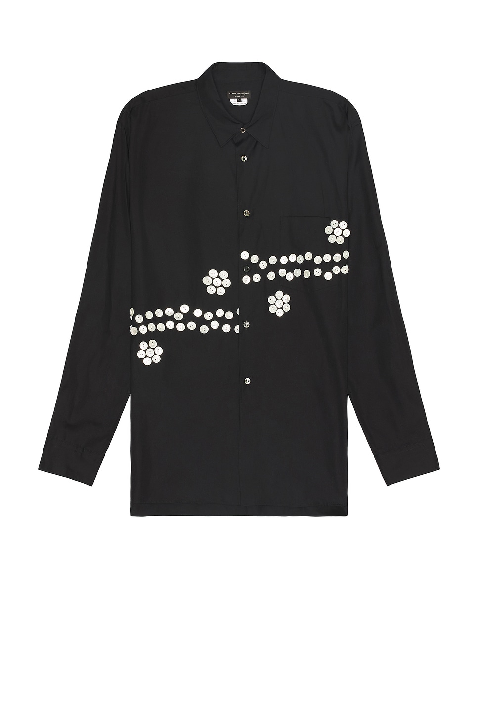 Shop Comme Des Garçons Homme Deux Broad Shirt In Black