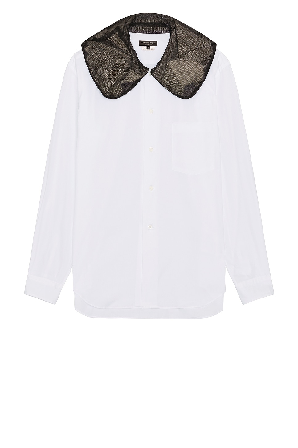COMME des GARCONS Homme Plus Broad And Tulle Shirt in White