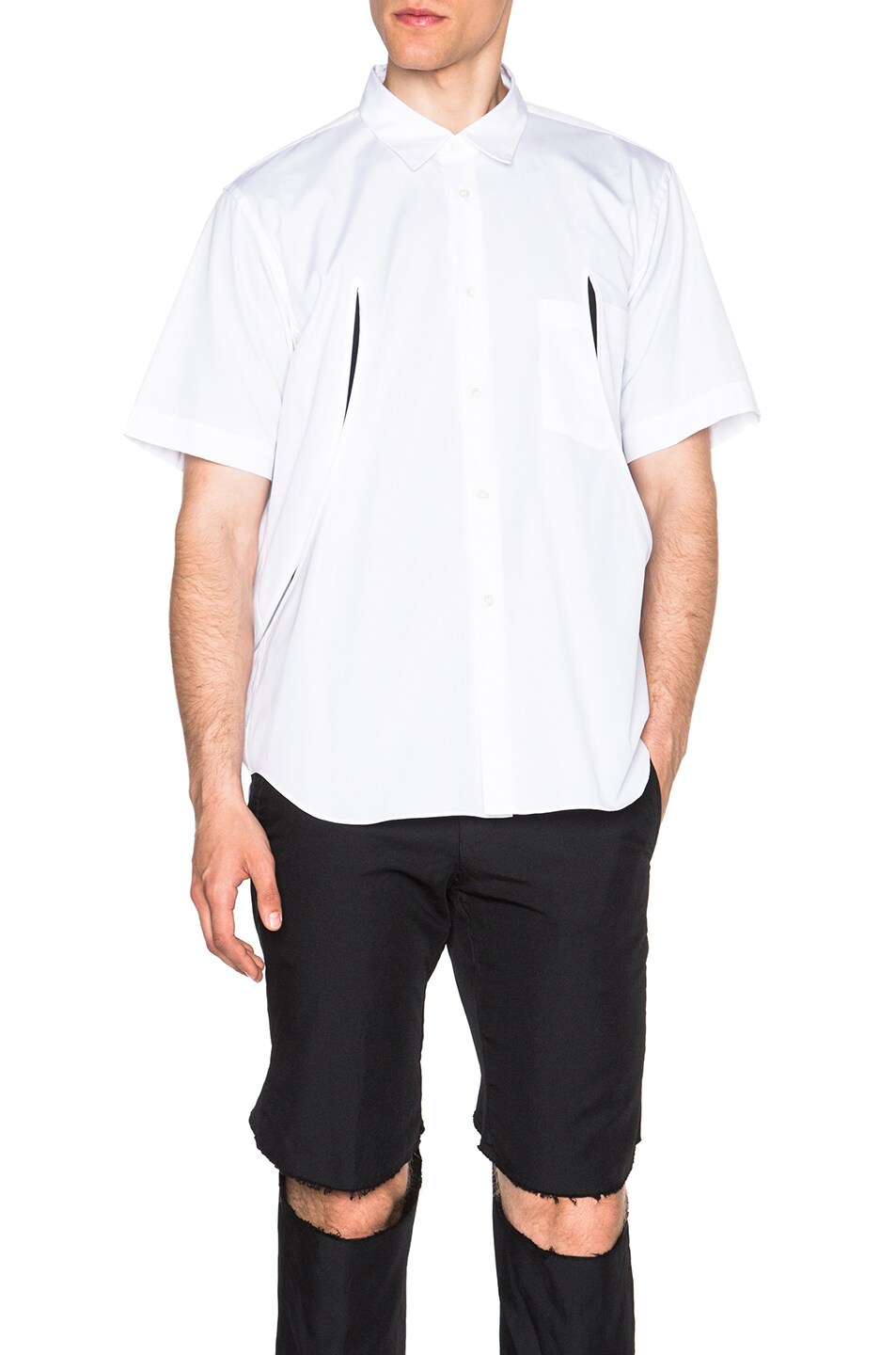 Image 1 of COMME des GARCONS Homme Plus Cut Out Shirt in White