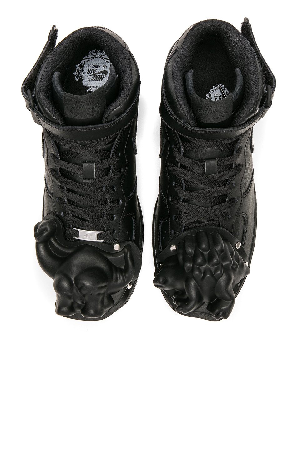 Image 1 of COMME des GARCONS Homme Plus Nike Air Force 1 CDG Custom in Black & Black