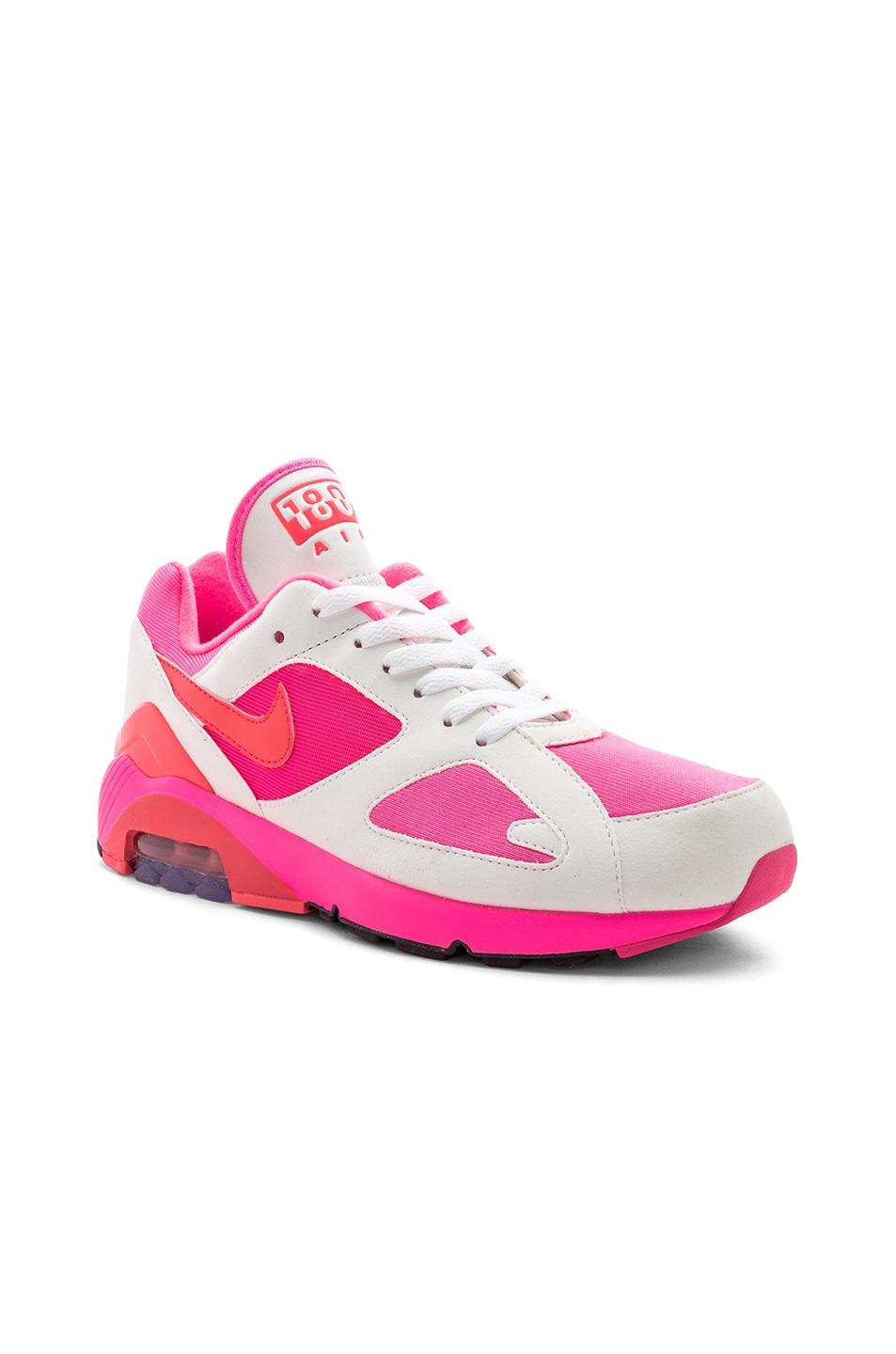 Image 1 of COMME des GARCONS Homme Plus x Nike Air Max 180 in White & Pink