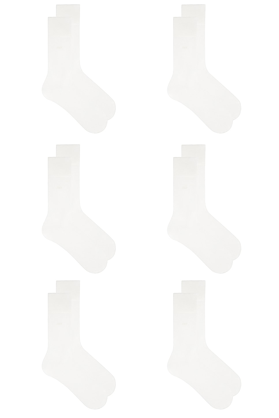 6 X Cotton Socks in White