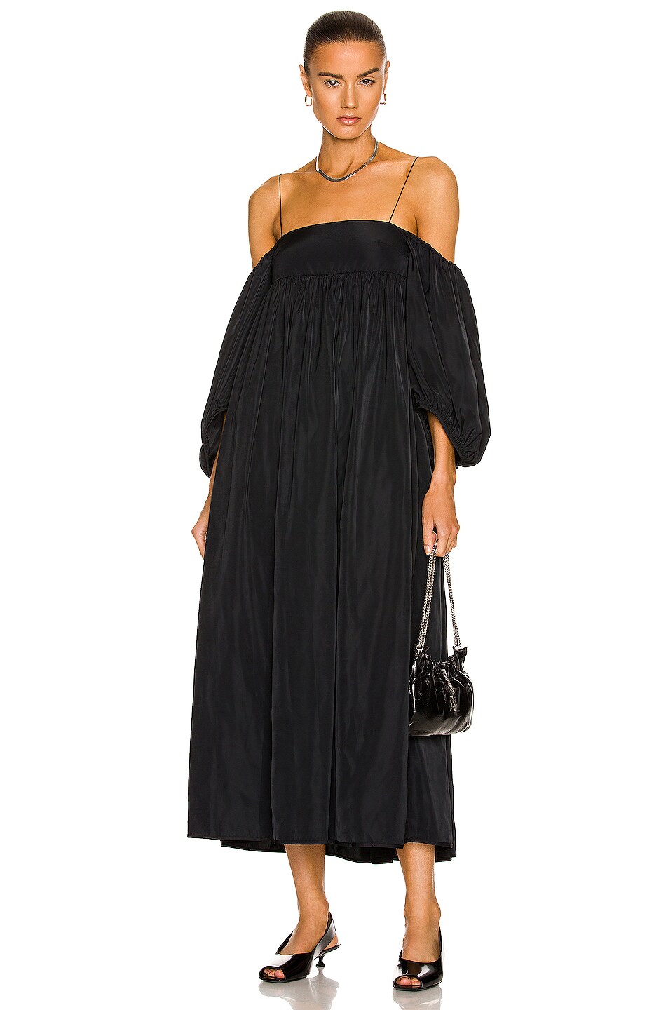 Image 1 of Cecilie Bahnsen Holly Gown in Black