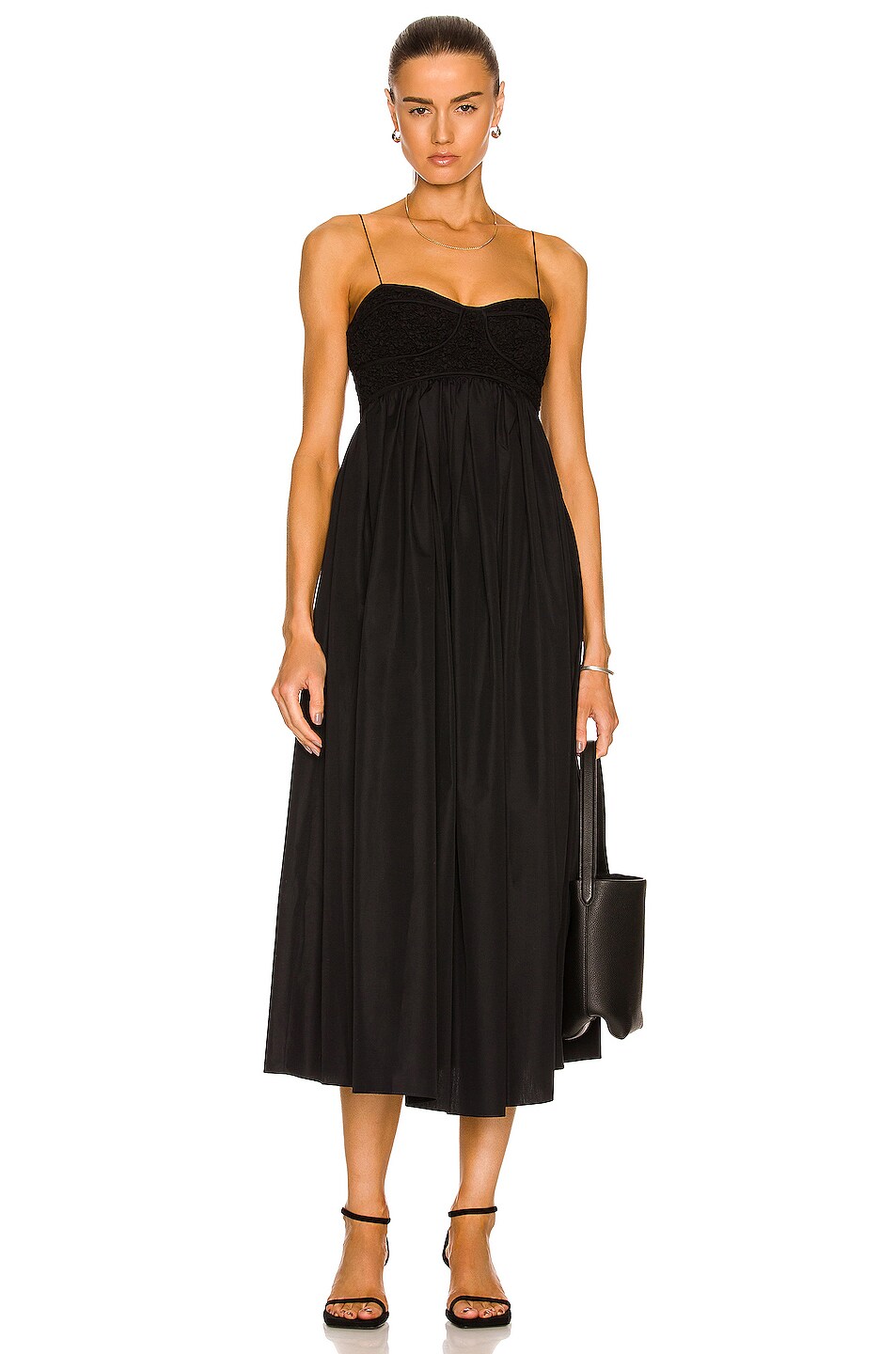 Image 1 of Cecilie Bahnsen Heather Dress in Black