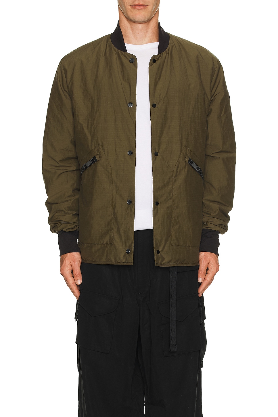 Image 1 of Canada Goose Boswell Reversible Liner Jacket in Military Green
